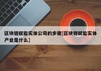 区块链赋能实体公司的步骤[区块链赋能实体产业是什么]